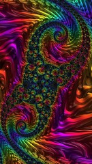 abstract rainbow fractal background