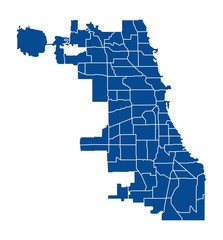 Naklejka premium Map of Chicago
