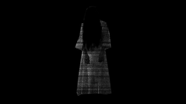 The ghost of a woman in the dark. 20