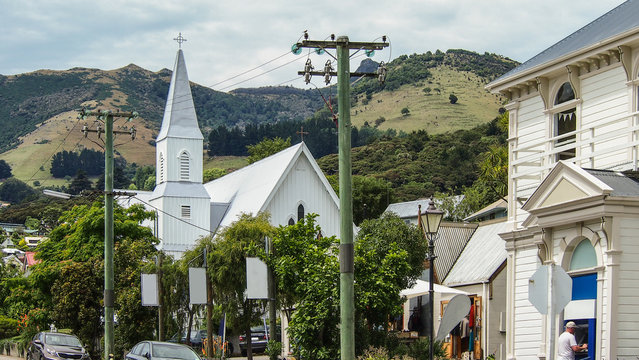 Akaroa Town, Canterbury, South Island, New Zealand