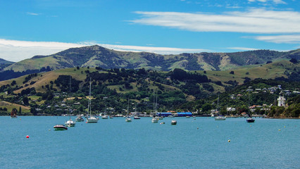 Fototapeta na wymiar Akaroa Town, Canterbury, South Island, New Zealand
