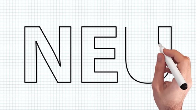 NEU – Whiteboard Animation auf kariertem Blatt Papier