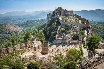 Fototapeta na wymiar Xativa castle in Spain