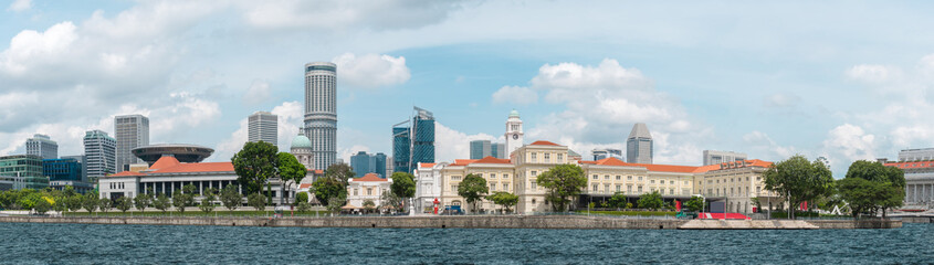Obraz premium Stunning panoramic view of Singapore. Singapore skyline. 