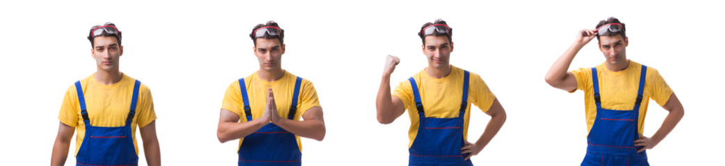 Contractor employee isolated on white background