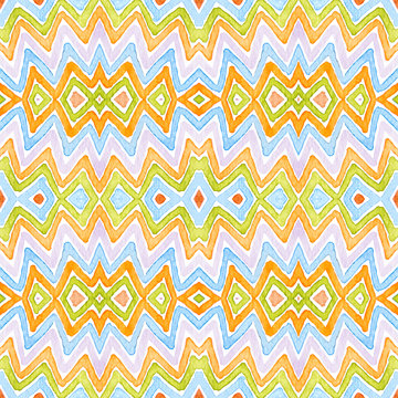 Colorful Geometric Watercolor. Dazzling Seamless P © Begin Again