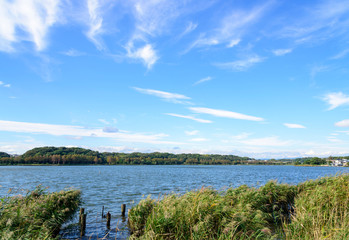 Fototapeta na wymiar 夏の佐鳴湖の風景（静岡県浜松市）
