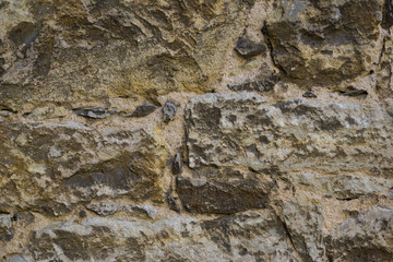 Grungy textured background Old stone wall.