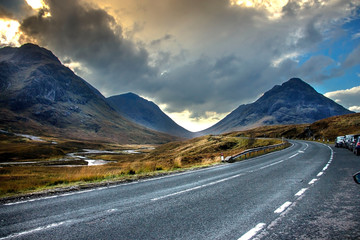 Old Military Road. Glencoe, Highlands, Scotland, UK