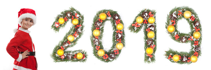 2019 Boy dressed as Santa Claus