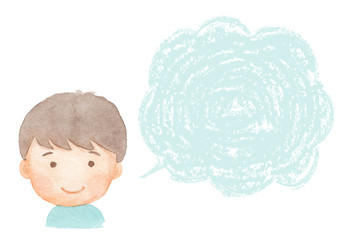 男の子　フキダシ