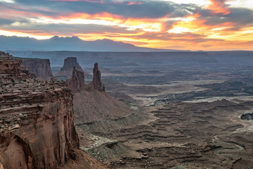 View from Mesa Arch in Canyonlands National Park
