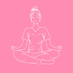 Beautiful woman meditation 