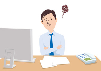 ビジネスマン_悩む