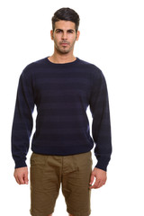 Fototapeta premium Studio portrait of young handsome Persian man standing