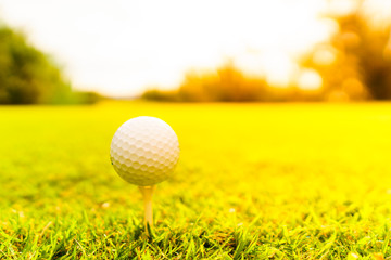 ゴルフボールとティー