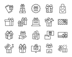 gift box set icons