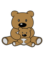 mama papa baby junges liebe 2 freunde paar team sitzend bär süß niedlich sitzen klein comic cartoon clipart design teddy grizzly grizzlybär dick lustig