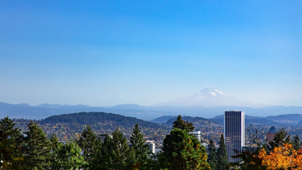 view of city and mountain