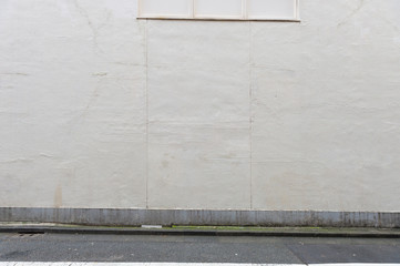 Large blank billboard on a street wall, banners with room to add your own text