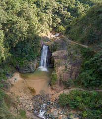 Vista Aérea Salto Baiguate Costanza Rep. Dom. 
