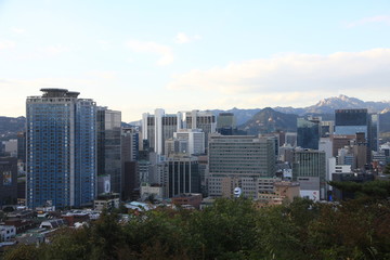 Fototapeta na wymiar The Skyline of Seoul, Capital of South Korea