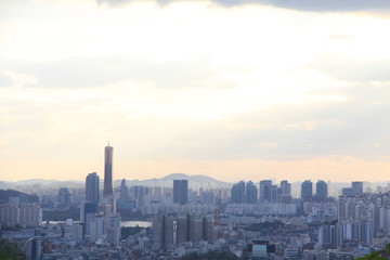 Obraz premium Panoramę Seulu, stolicy Korei Południowej
