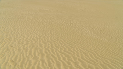 Fototapeta na wymiar View of sand dune surface with undulated wave patterns former by wind, New Zealand