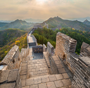 The beautiful great wall of China - Jinshanling section near Beijing