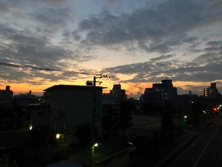 Sunrise over the city