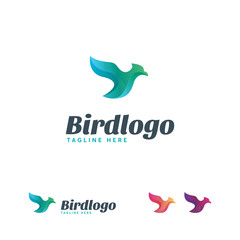 Luxury Flying Bird logo designs concept vector, Bird logo template