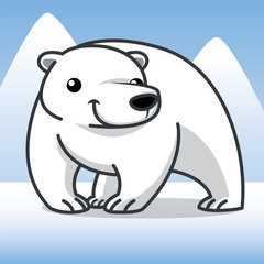 polar bear cartoon, cartoon cute, animal cute