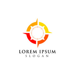 compass logo design. navigation icon symbol