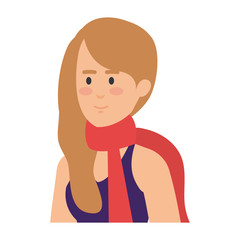 woman with christmas scarf