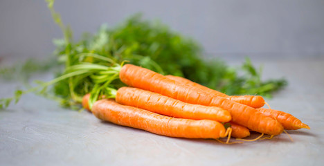 Fresh carrots heap