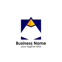 business pyramid logo design template. business marketing and finance logo design