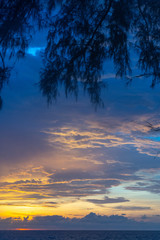 Fototapeta premium Sunset over the Andaman Sea, taken from the Thai Island of Phuket