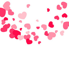 Heart confetti background.