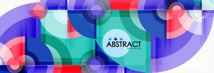 Obraz premium Abstract background bright circles geometric design