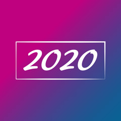 Happy New Year 2019 sign on the color bacgkround