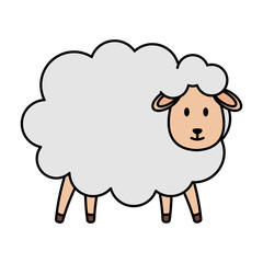 cute sheep farm character