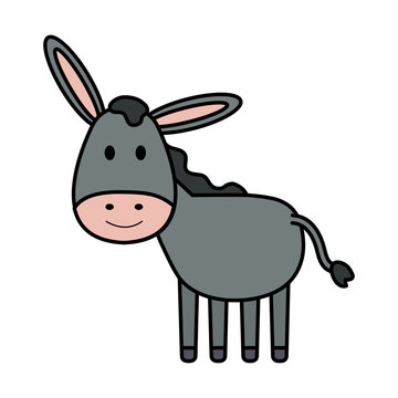 cute mule manger character