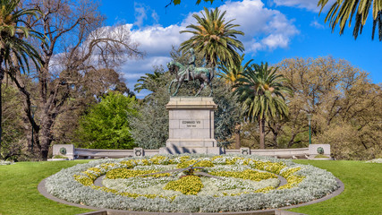 The Floral Clock at Queen Victoria Gardens public park in Melbourne Australia