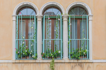 The best windows in the beautiful city of Venice