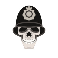  skull vector illustration flat style front side