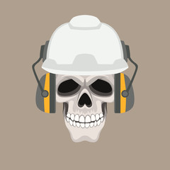  skull vector illustration flat style front side