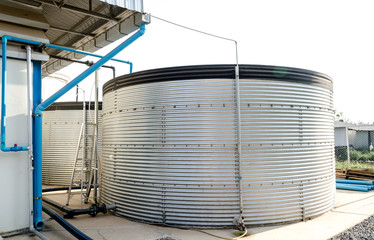 industrial storage water tank for waste water treatment plant