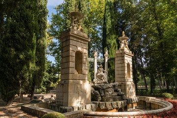 Fototapeta na wymiar Garden of the prince in Aranjuez in the vicinity of the royal palace.