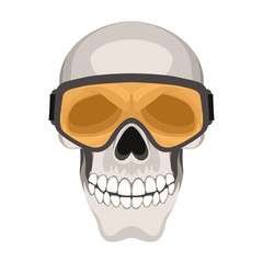  skull vector illustration flat style front side