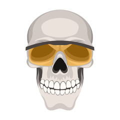 skull vector illustration flat style front side